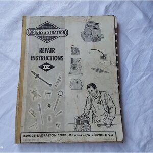 Briggs Stratton Repair Instructions IV manual 4 stroke engine MS-4750-101 1973